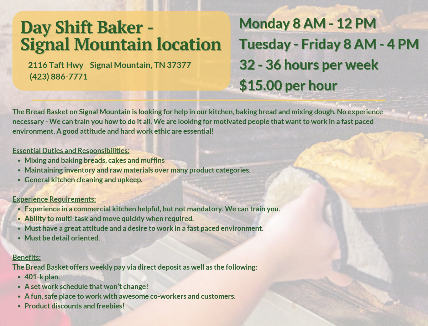 Kitchen Day Shift